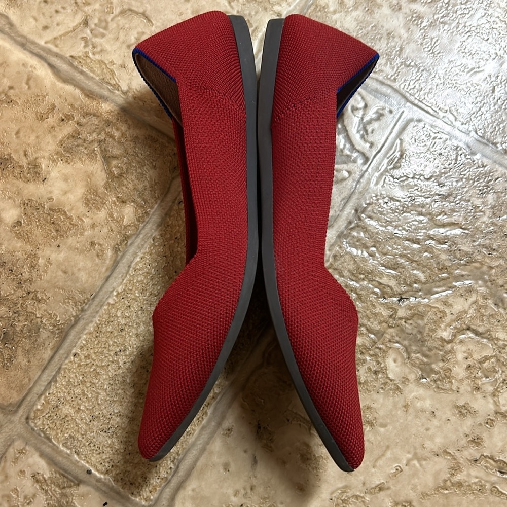 Rothy's Red Pointed Knit Flats - Picture 3 of 9
